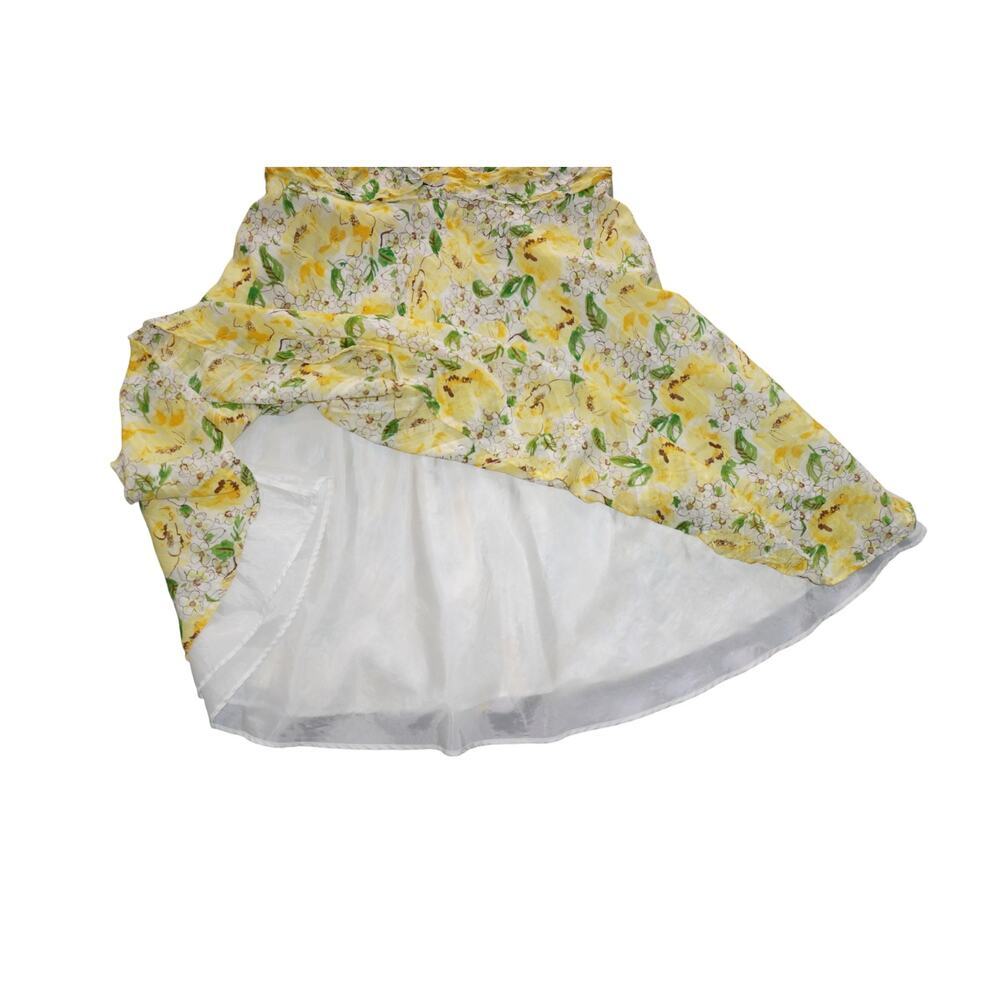 Robbie Bee Yellow Floral Cotton Midi Dress Cottagecore Garden Party 20W - Picture 7 of 7